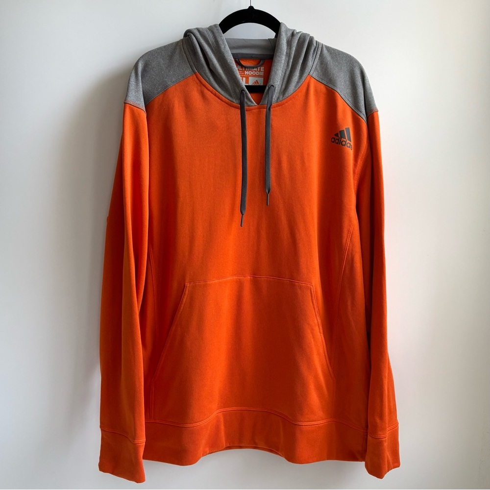 Adidas Ultimate Performance Climawarm  Pullover Hoodie Sweatshirt Orange Size XL